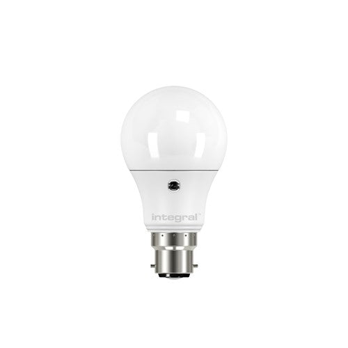 GLS BULB WITH DUSK TO DAWN DUAL SENSOR B22 470LM 5.5W 2700K NON-DIMM 200 BEAM FROSTED INTEGRAL