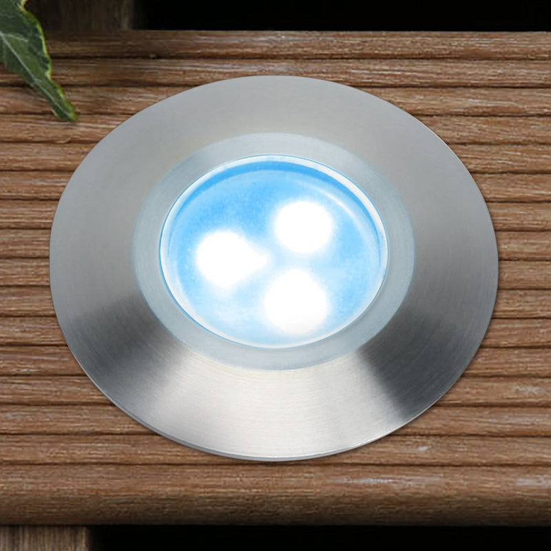 Plug & Play Alpha Blue LED IP68 Recess Outdoor Garden Decking Light