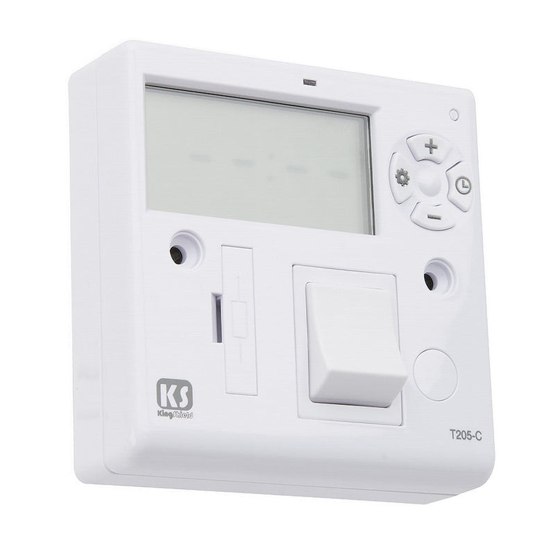 7 Day Programmable Combined Heating Timer & Fused Spur w/ LCD Display