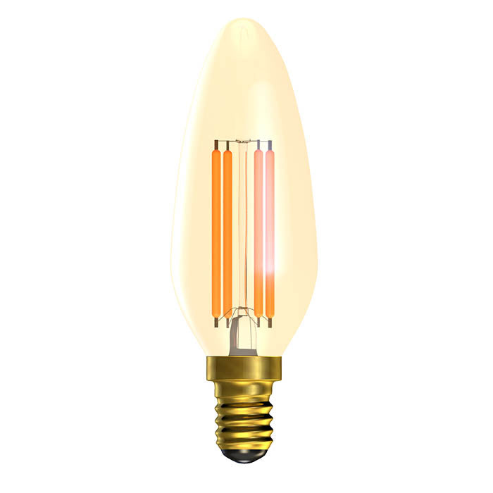 4W LED Vintage Candle - Amber SES 2000K