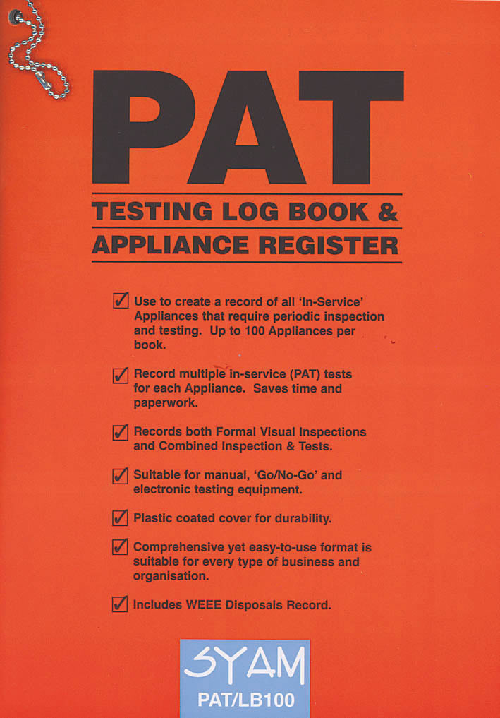 Pat Testing Log Book