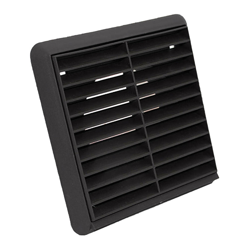 4 Inch 100mm Fixed Louvre Grille - Black
