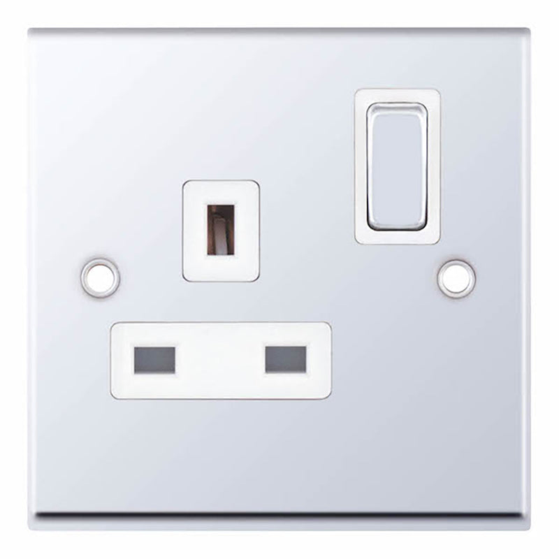 1 Gang 13 Amp Socket DP – Switched White