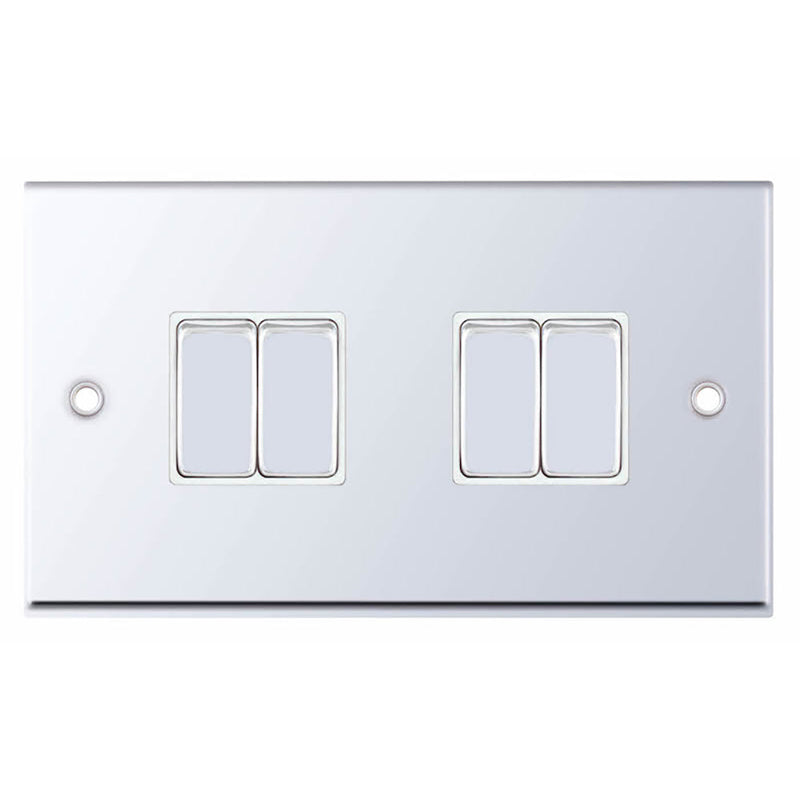 10 Amp Plate Switch – 4 Gang 2 Way – X-Rated