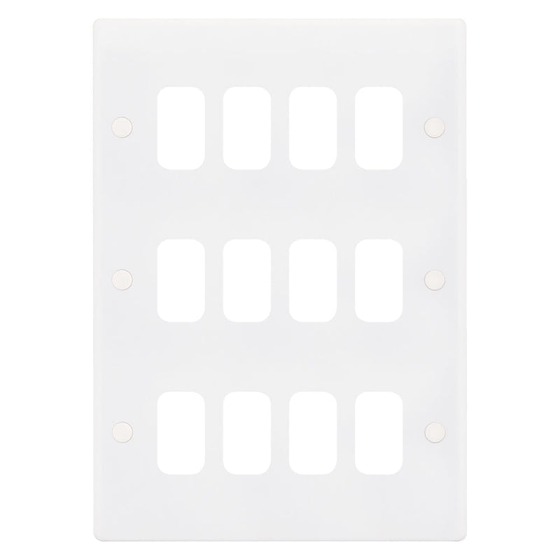 12 Aperture Modular Plate – Smooth – White
