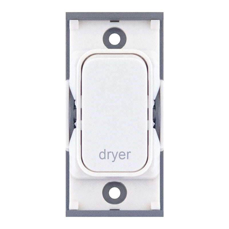 20 Amp DP Modular Switch – Marked “dryer” White