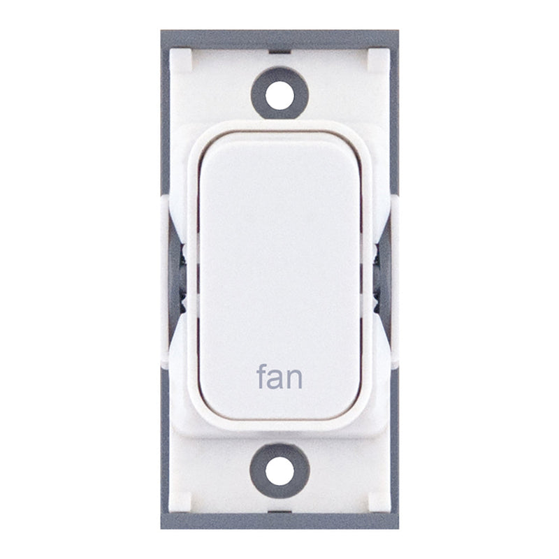 20 Amp DP Modular Switch – Marked “fan” White