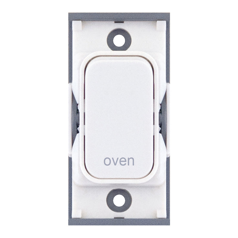 20 Amp DP Modular Switch – Marked “oven” White