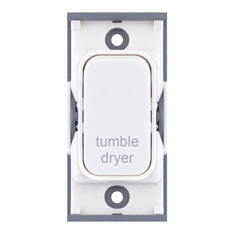 20 Amp DP Modular Switch – Marked “tumble dryer” White