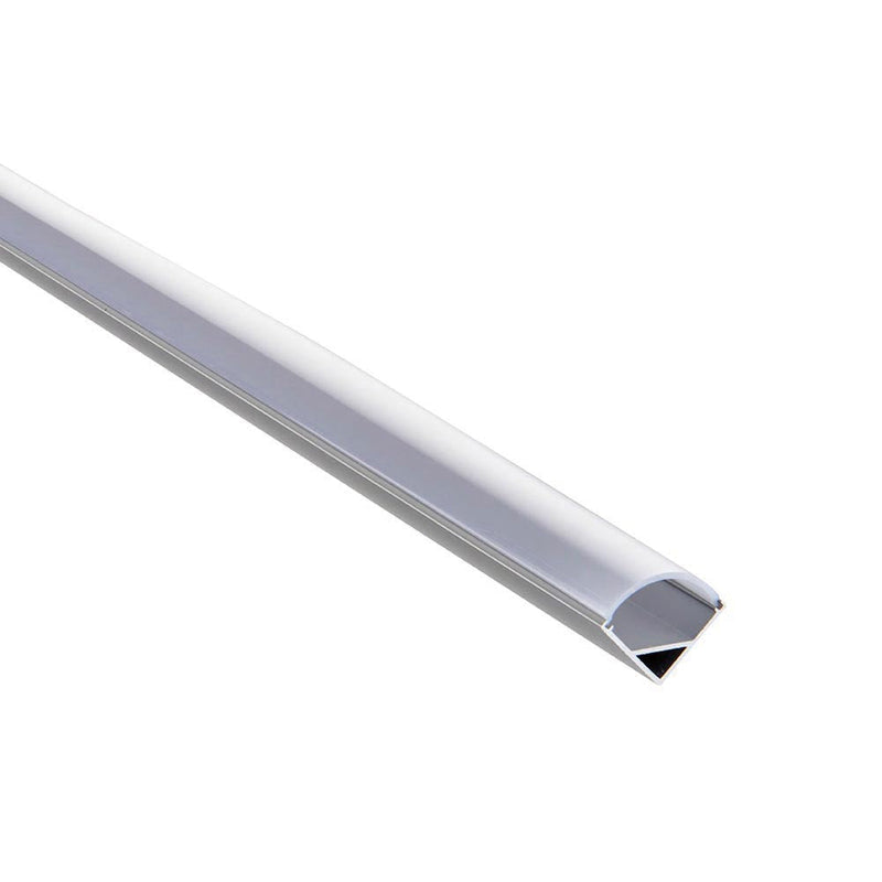2m Angled Aluminium Profile - Silver