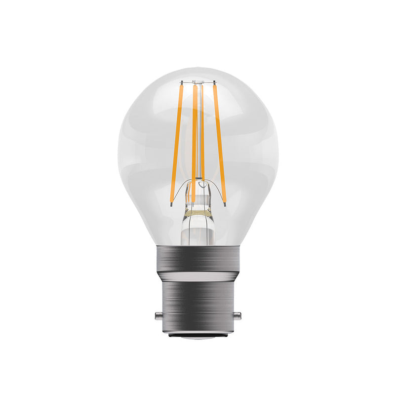 4W LED Filament Clear Round - BC, 4000K