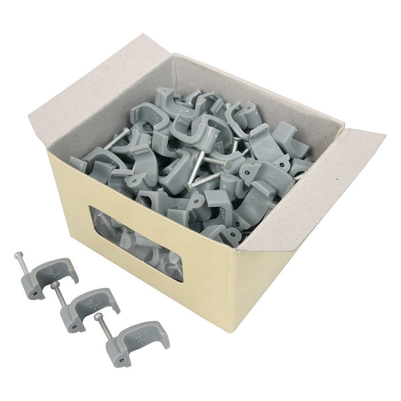 Flat Cable Clips 6.0mm - 100 IN BOX - SOLD BY BOX
