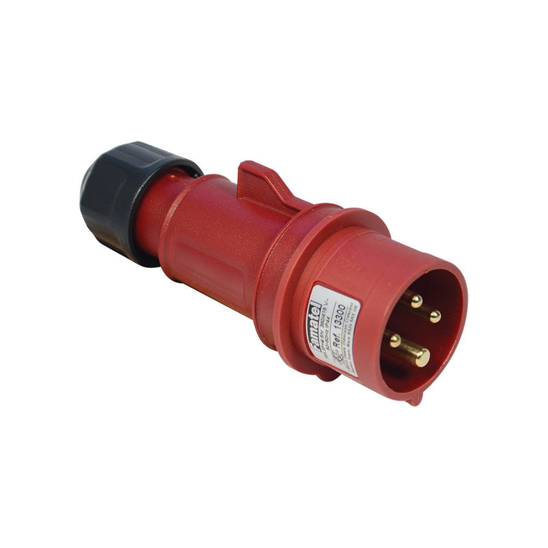 Famatel 16A 415V 3P+N+E Red BS4343 IP44 Weatherproof Outdoor Industrial Plug