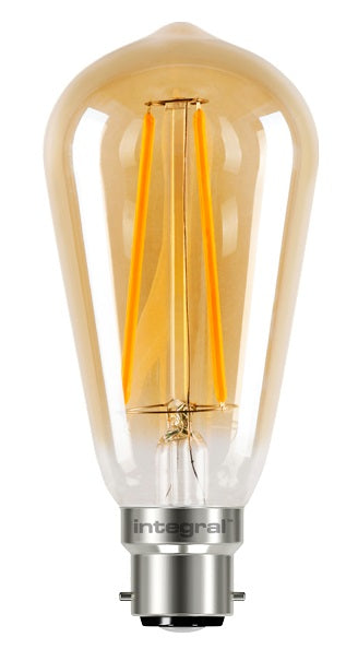 Integral Sunset Vintage Filament LED Lamp ST64 Teardrop 2.5W BC