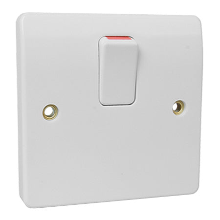 MK Logic Plus 20A Switch with Flex Outlet - White