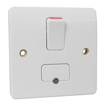 MK Logic Plus Switched Connection Unit with Flex Outlet - White
