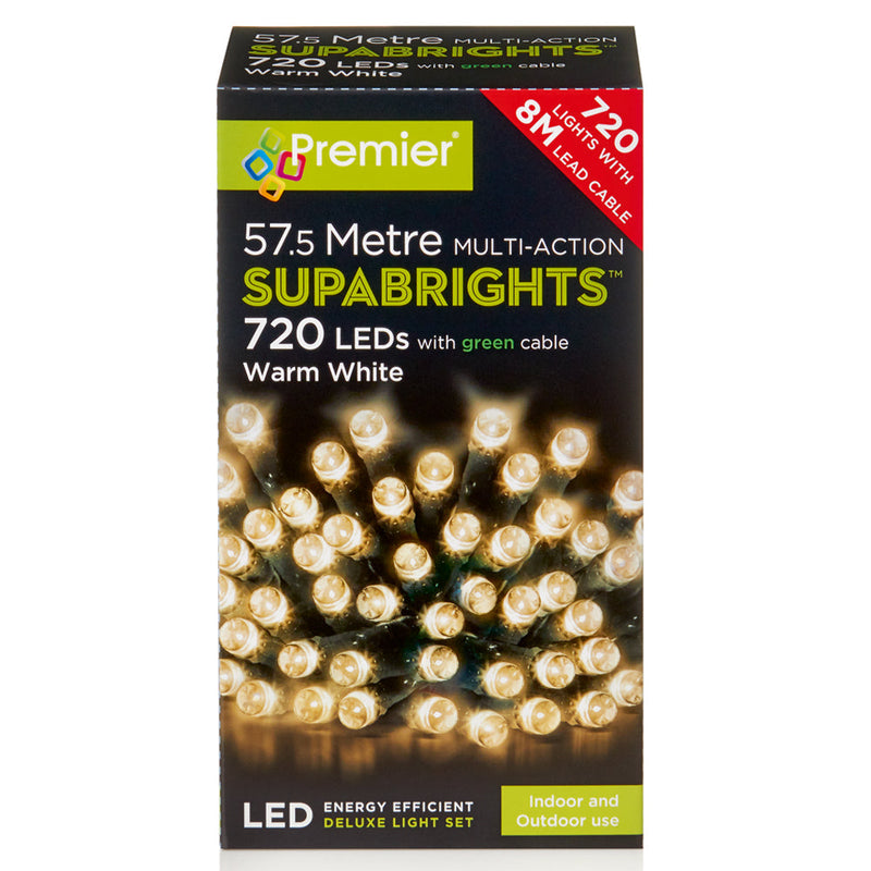 720 Multi-Function Supabrights LED Festive Lights - Warm White